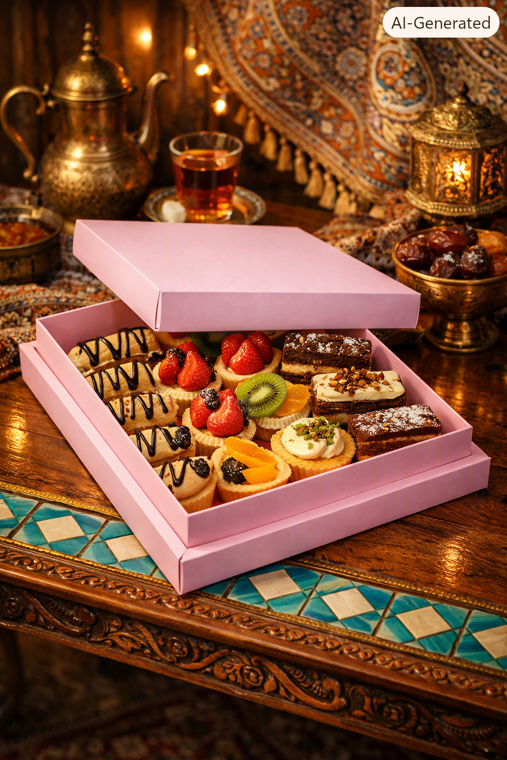 جعبه شیرینی فانتزی پک 10عددی